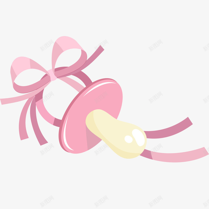 粉色安抚奶嘴矢量图ai免抠素材_新图网 https://ixintu.com 卡通 奶嘴设计 婴儿用品 母婴 粉红色 矢量图