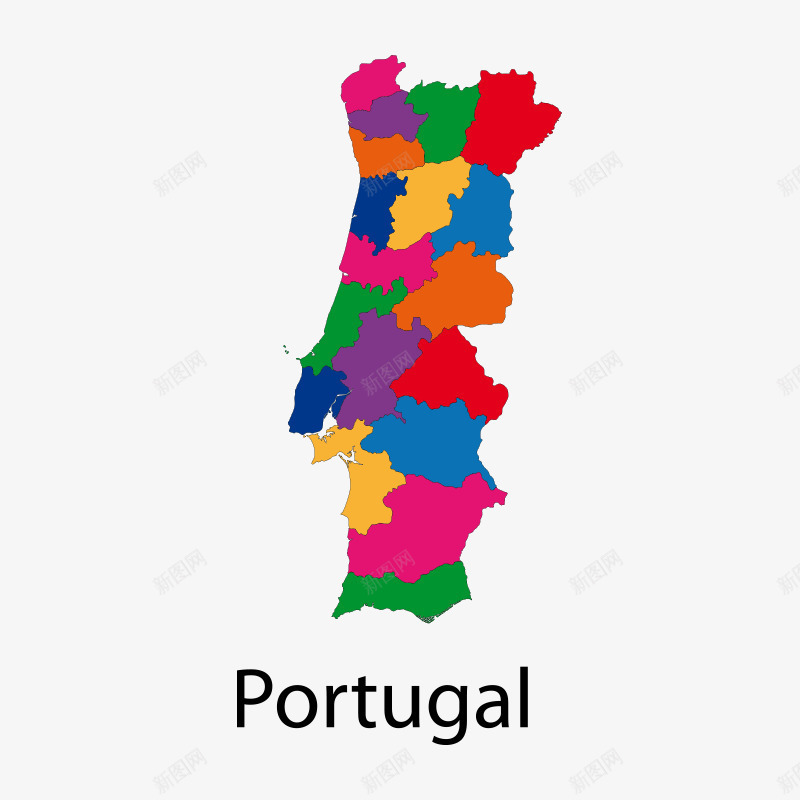 地图欧洲地图png免抠素材_新图网 https://ixintu.com Portugal 国家 国家地图 地图 地图元素 平面 彩色 插画 欧洲地图