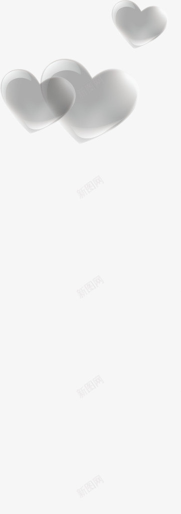 灰色爱心七夕情人节png免抠素材_新图网 https://ixintu.com 七夕 情人节 灰色 爱心