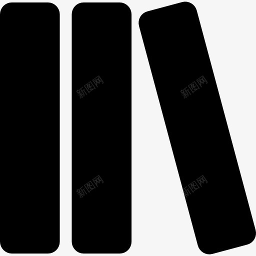 读书三黑色矩形图标png_新图网 https://ixintu.com 书 书籍 图书馆 工具 教育 暗 矩形 缪图标 阅读 黑