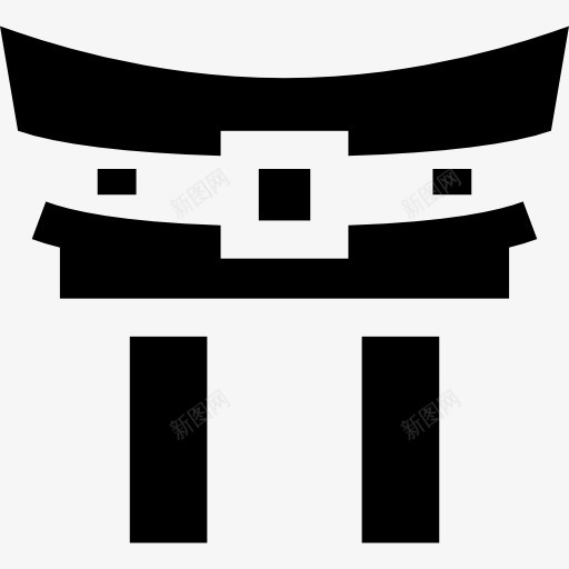 牌坊门图标png_新图网 https://ixintu.com 亚洲 地标建筑 建筑 日本 牌坊 牌坊门 纪念碑