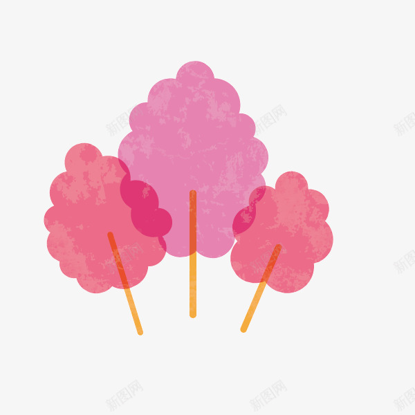 棉花糖扁平化粉红色png免抠素材_新图网 https://ixintu.com 扁平化 棉花糖 粉红色