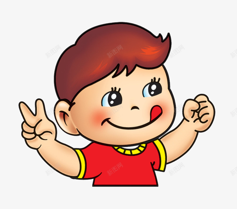 可爱小男孩png免抠素材_新图网 https://ixintu.com 剪子 卡通 可爱 男孩 石头