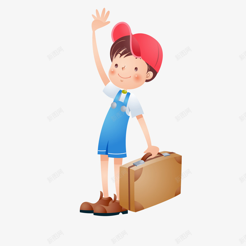 提着行李箱的男孩矢量图ai免抠素材_新图网 https://ixintu.com 世界旅游日 人物设计 卡通 挥手 男孩 行李箱 矢量图