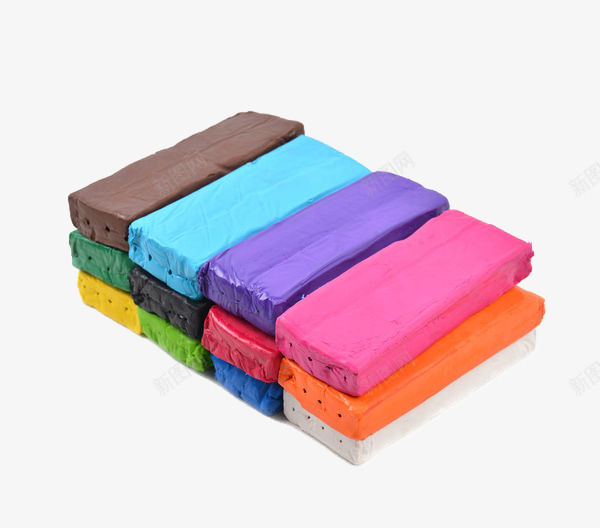 彩色橡皮泥块颜料块美术用具实物png免抠素材_新图网 https://ixintu.com 七彩的颜色 写实实物 彩色彩虹色 橡皮泥 美术用具 超轻粘土 长条状 颜料条