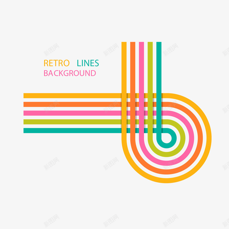 五彩弯曲线条背景矢量图eps免抠素材_新图网 https://ixintu.com 五彩 弯曲 线条 线条矢量 矢量图