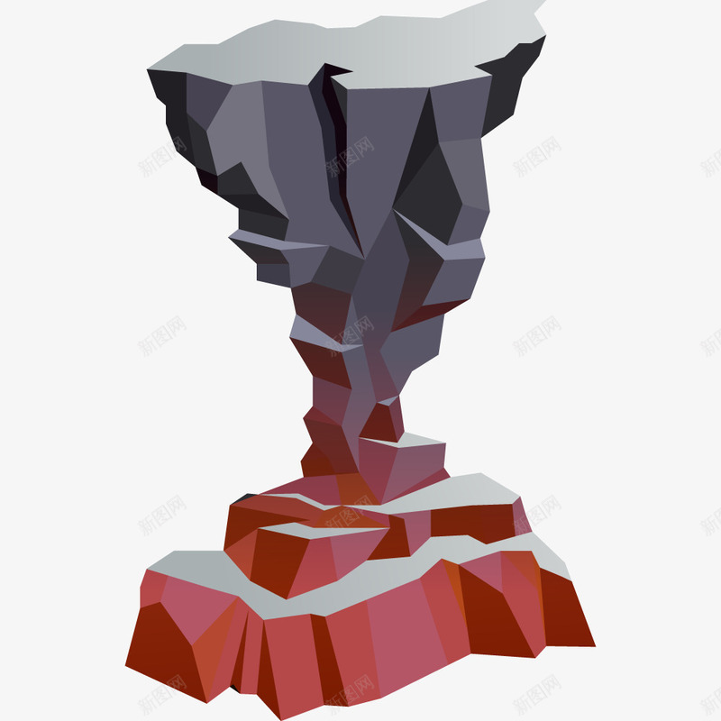 卡通石头png免抠素材_新图网 https://ixintu.com 假山 卡通画 矢量装饰 石头 装饰