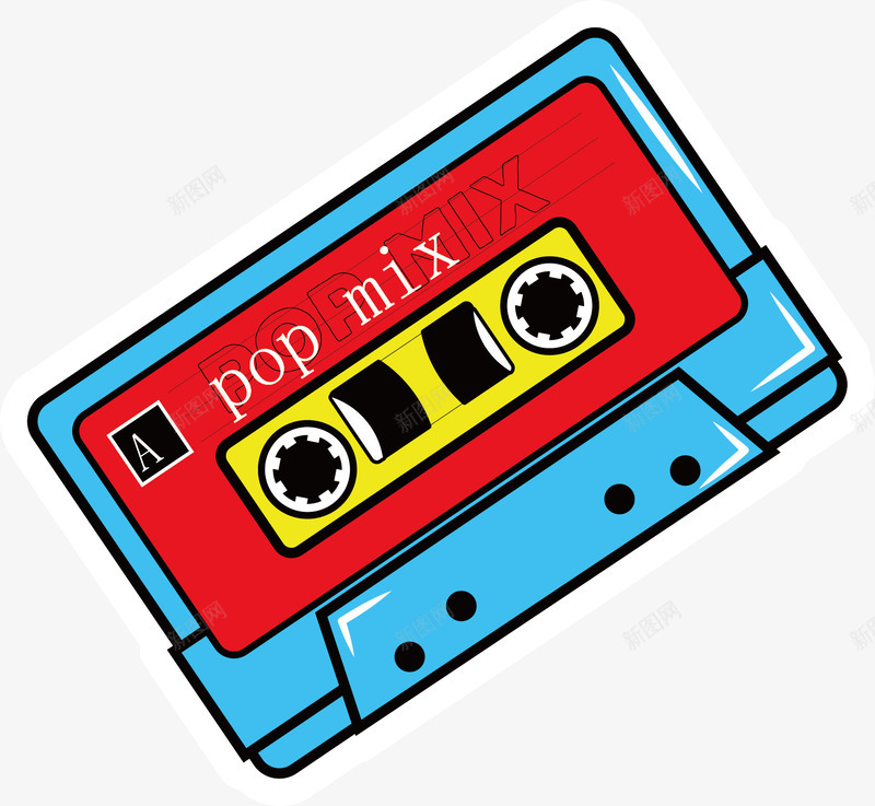 流行音乐磁带矢量图ai免抠素材_新图网 https://ixintu.com 卡通手绘 流行音乐 磁带 简约 英文 矢量图