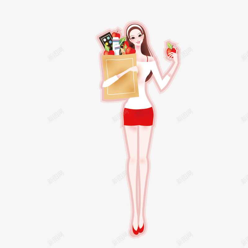 抗衰美容护肤品png免抠素材_新图网 https://ixintu.com 抗衰 护肤品 美女 美容