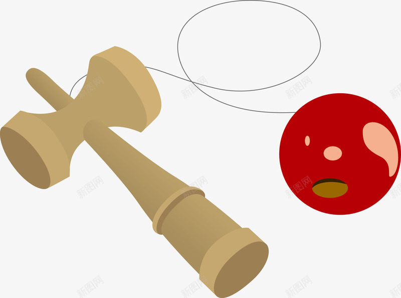 日本技巧杯剑球传统玩具png免抠素材_新图网 https://ixintu.com 传统玩具矢量 日本技巧杯剑球 日本技巧杯剑球传统玩具 日本技巧杯剑球传统玩具矢量图