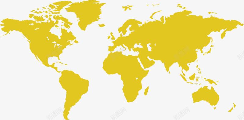 黄色全球地图png免抠素材_新图网 https://ixintu.com 全球 地图 黄色