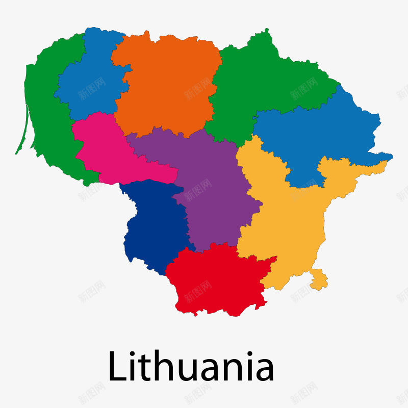 地图欧洲地图png免抠素材_新图网 https://ixintu.com Lithuania 国家 国家地图 地图 地图元素 平面 彩色 插画 欧洲地图