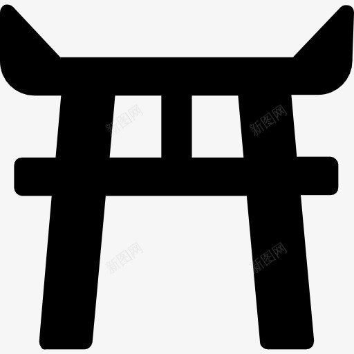 牌坊图标png_新图网 https://ixintu.com 日本 神社 神道 纪念碑 门