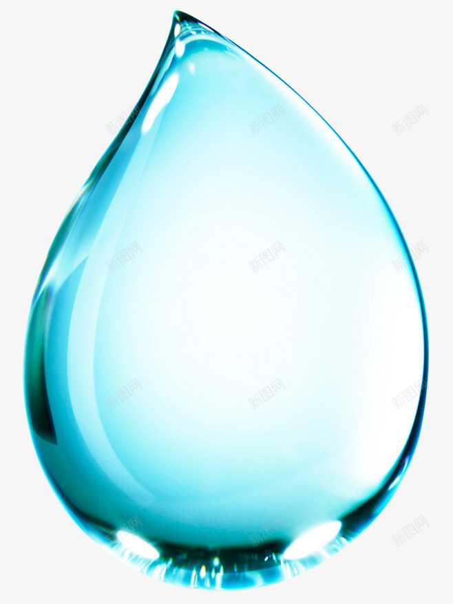 蓝色晶莹水珠png免抠素材_新图网 https://ixintu.com 晶莹 水珠 蓝色