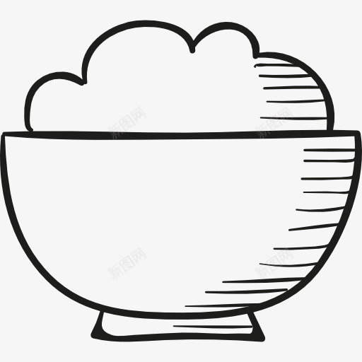 大钵满图标png_新图网 https://ixintu.com 中国菜 亚洲 日本菜 碗 米饭 食品