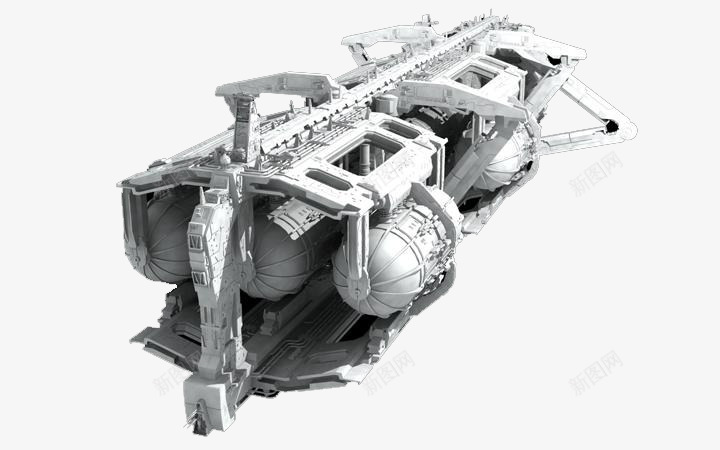 日本战船png免抠素材_新图网 https://ixintu.com 武器 科幻 设计 飞船