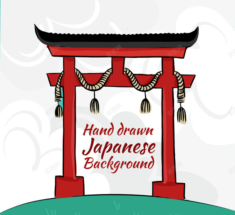 卡通手绘日本建筑png免抠素材_新图网 https://ixintu.com 卡通手绘 建筑 日本 红色