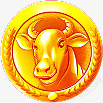 黄色雕刻牛头png免抠素材_新图网 https://ixintu.com 牛头 牛头像 雕刻 黄色