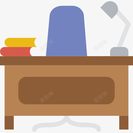 桌上图标png_新图网 https://ixintu.com 书桌 教室 教育 椅子 老师的桌子上