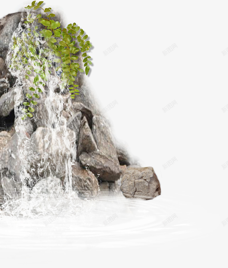 水波纹风景png免抠素材_新图网 https://ixintu.com 假山 水面 石头 背景