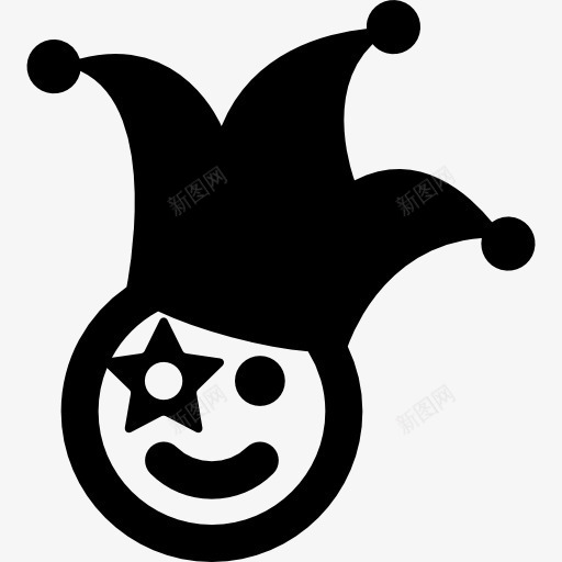 小丑的脸图标png_新图网 https://ixintu.com 傻瓜笑话 小丑 手势