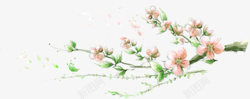 粉色淡雅梅花png免抠素材_新图网 https://ixintu.com 梅花 淡雅 粉色 设计