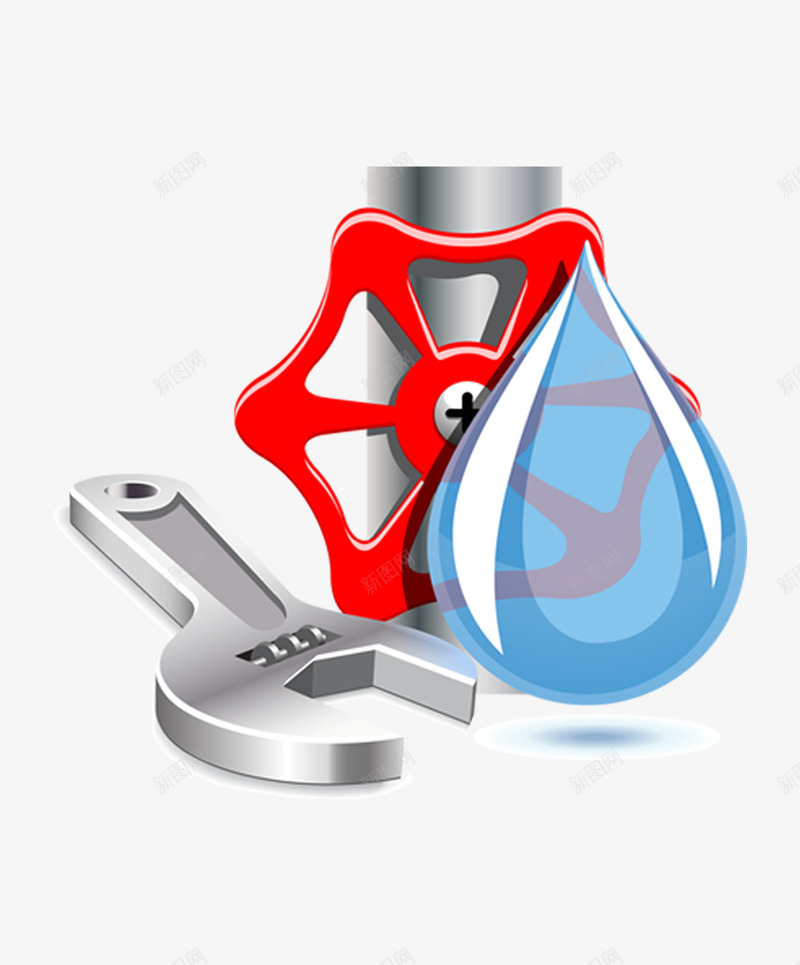 唯美卡通装修工具png免抠素材_新图网 https://ixintu.com 卡通 唯美 工具 水滴 精美 装修 阀门
