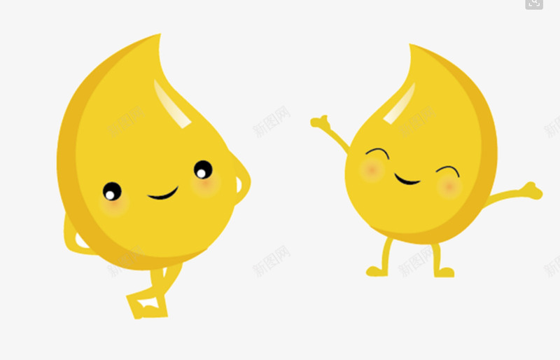 水滴png免抠素材_新图网 https://ixintu.com 健康 可爱 水滴 金黄色