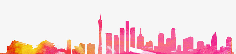 城市剪影png免抠素材_新图网 https://ixintu.com 剪影 城市 活力 粉红