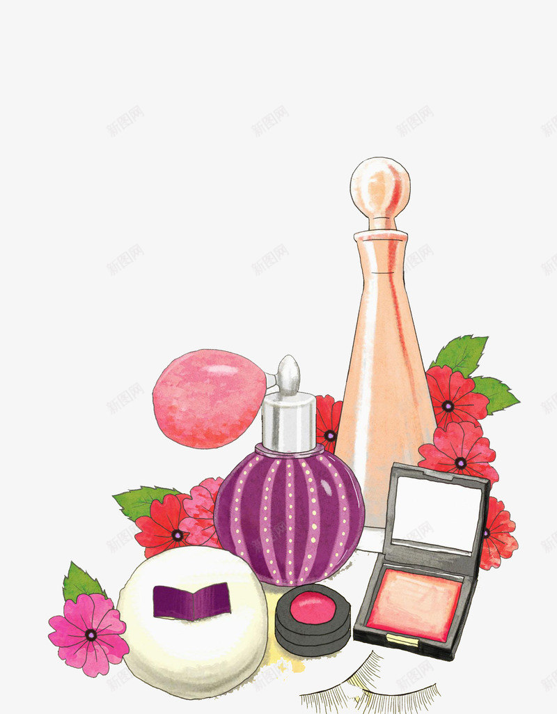 粉红色的化妆品png免抠素材_新图网 https://ixintu.com PNG素材 化妆品 卡通 粉红色