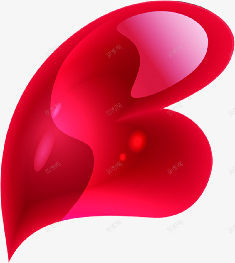 红色心形水滴png免抠素材_新图网 https://ixintu.com 心形 水滴 红色