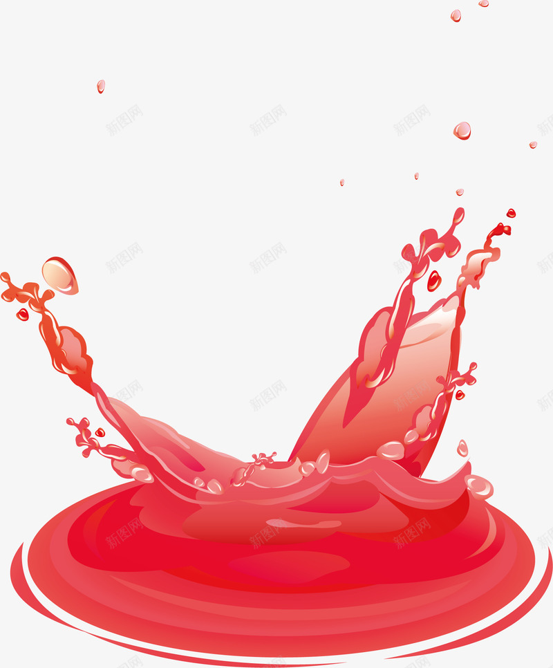 卡通红色水滴png免抠素材_新图网 https://ixintu.com 光晕 免抠PNG 卡通 水滴 简约 红色 飞溅