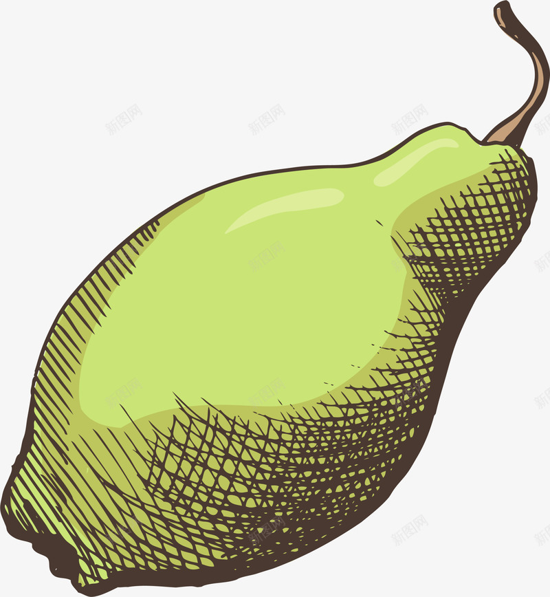 手绘黄色梨子png免抠素材_新图网 https://ixintu.com 手绘 梨子 水彩 水果 素描 线条 食品 黄色