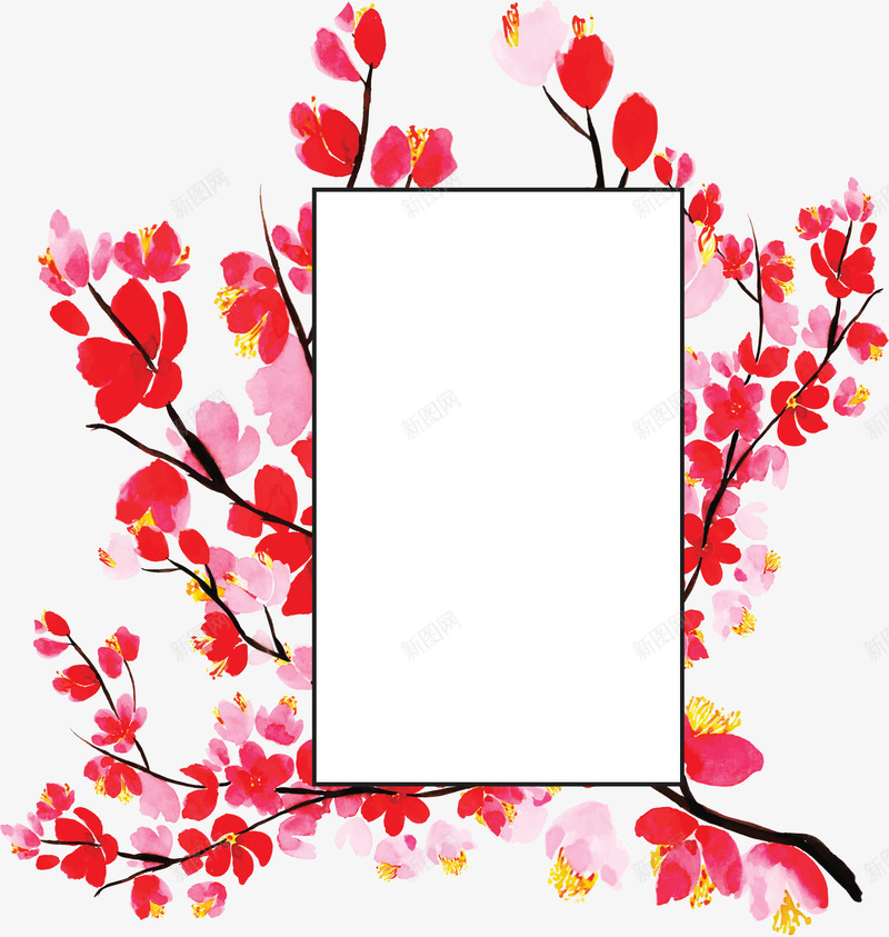 粉红春天桃花边框矢量图ai免抠素材_新图网 https://ixintu.com 春天边框 桃花 桃花边框 矢量png 粉红桃花 粉红色 矢量图