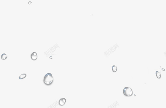 白色手绘漂浮水滴png免抠素材_新图网 https://ixintu.com 水滴 漂浮 白色