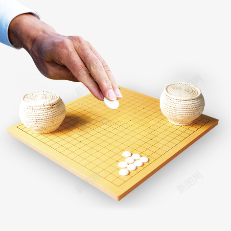 下围棋png免抠素材_新图网 https://ixintu.com 下围棋 围棋 彩色 手势 白色棋子 装饰