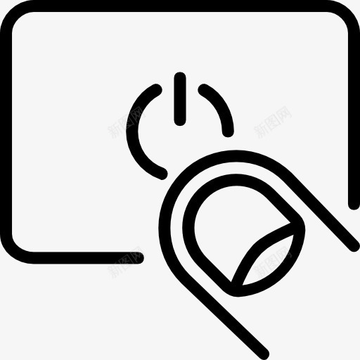 点击图标png_新图网 https://ixintu.com 手势 手和手势 手指 手的手势 指向 水龙头 电源按钮