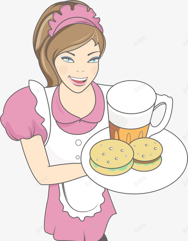 穿粉红裙子的女仆人png免抠素材_新图网 https://ixintu.com 仆人 卡通仆人形象 卡通女仆人 女仆人 女佣人 长期雇佣女仆人 雇佣女仆人