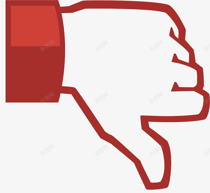 卡通手势插图png免抠素材_新图网 https://ixintu.com 叱责 向下 大拇指 手指 指责 谴责 责备 责怪 责问
