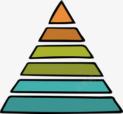 分层金字塔图表矢量图素材
