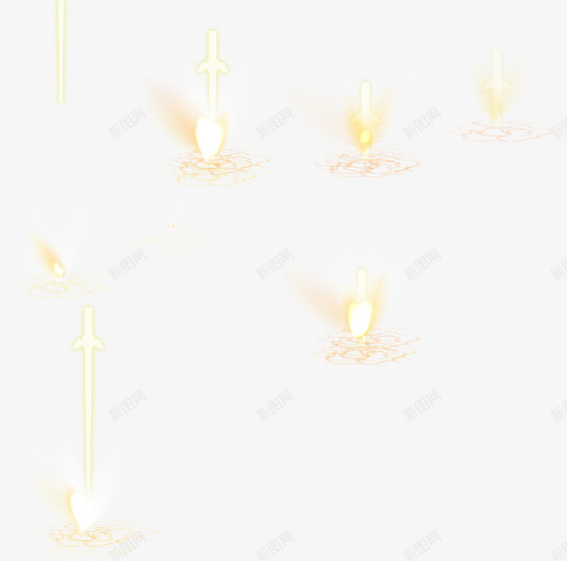 黄色闪电光效特效png免抠素材_新图网 https://ixintu.com 发射 打击 攻击 游戏 爆炸