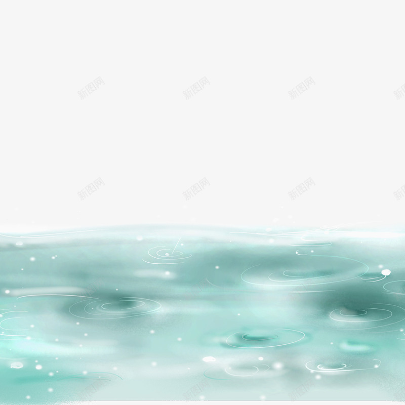 卡通湖面元素png免抠素材_新图网 https://ixintu.com 水滴 湖面