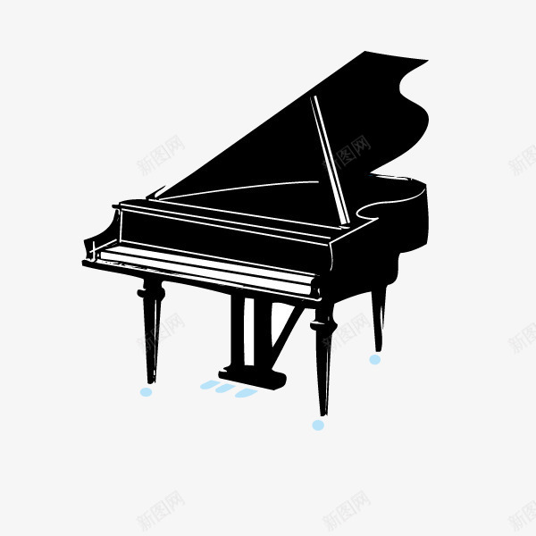音乐元素钢琴黑色矢量图ai免抠素材_新图网 https://ixintu.com 钢琴 音乐元素 黑色 矢量图