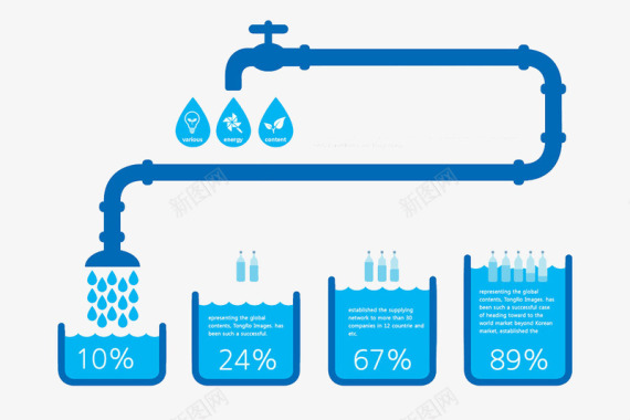 水资源的节约图标图标