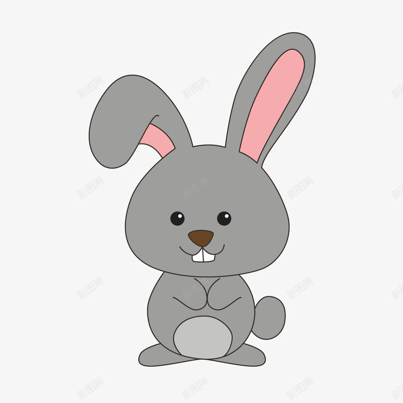 卡通兔子png免抠素材_新图网 https://ixintu.com PNG图 PNG图下载 兔子 创意卡通 动物插图 十二生肖 卡通 卡通插图 插图