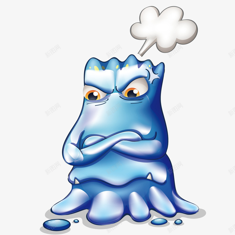 愤怒png免抠素材_新图网 https://ixintu.com 发火 怒气 插手PNG 水滴 生气PNG 表情