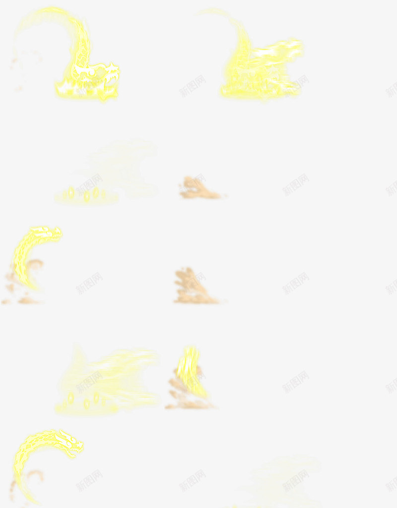 黄色游戏攻击特效png免抠素材_新图网 https://ixintu.com 动画 合成 帧 狮子 老虎