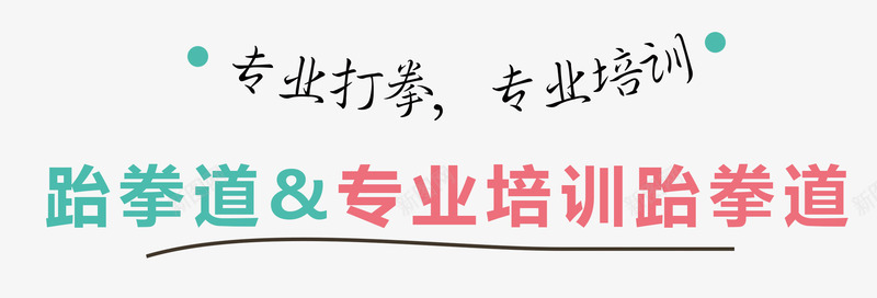 跆拳道专业png免抠素材_新图网 https://ixintu.com 专业培训 专业打拳 创意 字体 少儿跆拳道 排版 文字设计模版