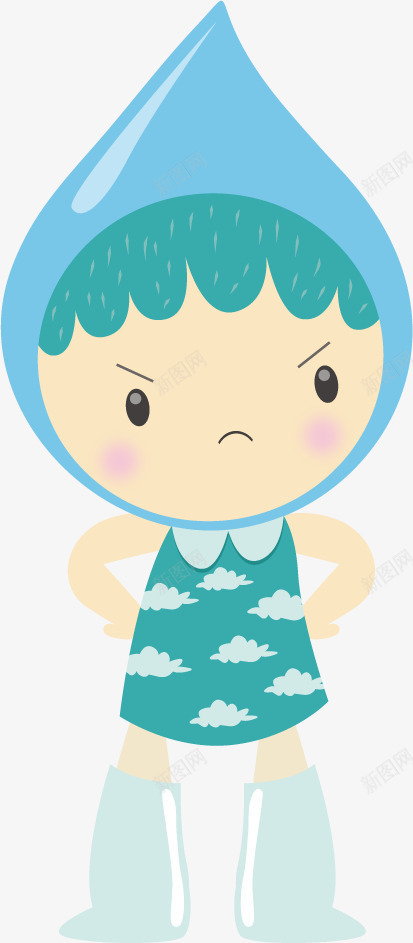 生气的水娃娃png免抠素材_新图网 https://ixintu.com 卡通 水 水娃娃 水滴 水珠 水资源 环保 生气