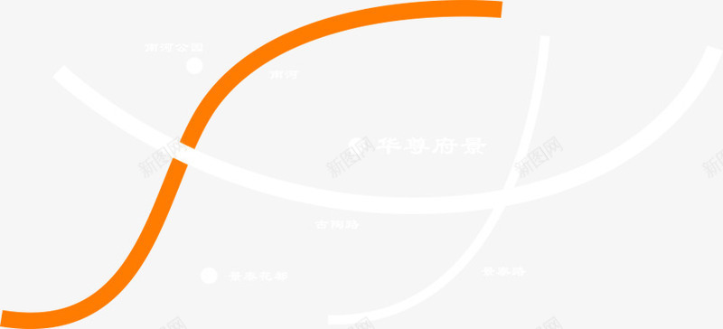 彩色线条地产海报装饰png免抠素材_新图网 https://ixintu.com 地产 彩色 海报 线条 装饰